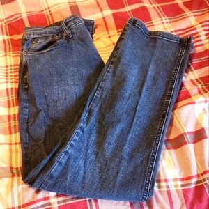 Blue Straight-Leg Denim Jeans with Classic Fit